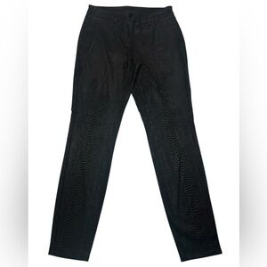 ARTISAN NY / Black Modern Skinny Snake Print Pants / Size 6 / NWOT / Goth Emo